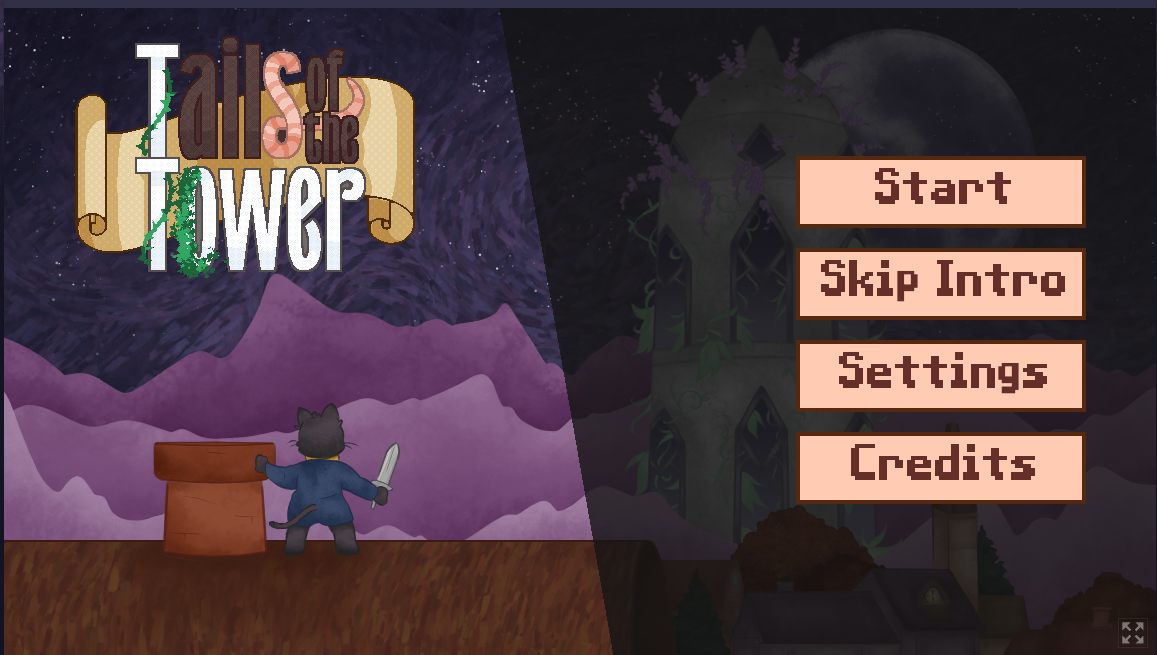 Title screen of Tails of the Tower